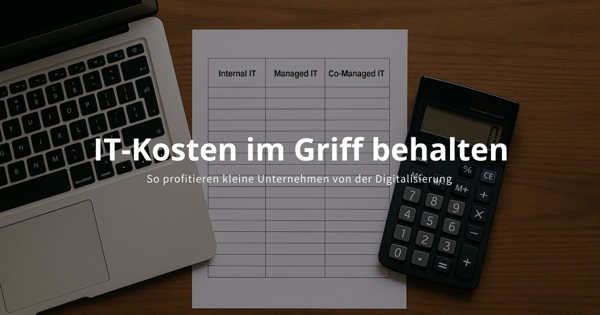 Vergleich der IT-Kostenmodelle: interne IT, Managed IT, Co-Managed IT