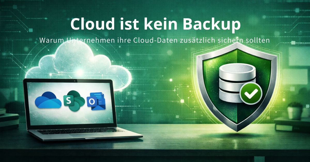 Microsoft 365 Backup – Darstellung von Cloud, OneDrive, SharePoint und Datensicherung für Unternehmen